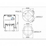 Пневморессора задняя со сталь стаканом Scania