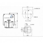 Пневморессора с пласт стаканом BPW