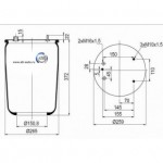 Пневморессора задняя DAF 95 без стакана