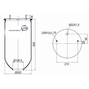 Пневморессора SAF без стакана