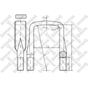 Стремянка рессоры M20*1.5-B14-82/220 DAF