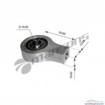 Подшипник кабины 016*80*17.5/21 (с болтом) Scania 4/P CP/CR/CT 2004-