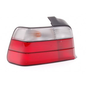 Задний фонарь внешний левый с led (светодиоды) стоп сигнал , ук.повор хрустал красно - белый BMW E36