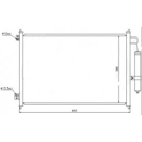 Конденсатор (радиатор) кондиционера Nissan X-TRAIL - 2 поколение