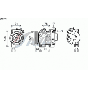 Компрессор кондиционера 2.5 Nissan X-TRAIL - 2 поколение