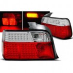 Задний фонарь внешний л+п (комплект) (седан) с led (светодиоды) стоп сигнал , ук.повор хрустал красно - белый BMW E36