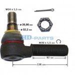 Наконечник рулевой M30*1,5*135 RHT Volvo FH/FM