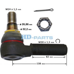 Наконечник рулевой M30*1,5*135 RHT Volvo FH/FM