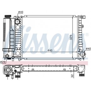 Радиатор охлаждения BMW E36