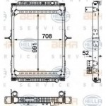 Радиатор системы охлаждения 708*52*991 с рамкой Renault Premium