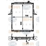 Радиатор системы охлаждения 900*708*53 с рамкой RVI Kerax