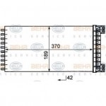 Радиатор отопителя DAF 65/75/85CF CF65/75/85 XF95/105 370*190*43