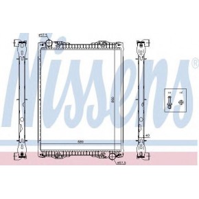 Радиатор системы охлаждения 860*689*40 Scania P DC9/11