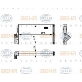 Радиатор отопителя MB Actros (96-02)