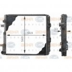 Радиатор системы охлаждения 569.6x560x33\ MB Atego 715/815/1215