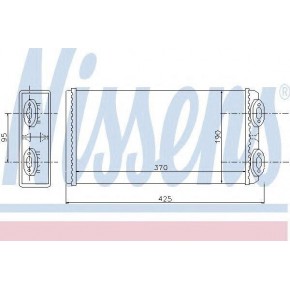 Радиатор отопителя MAN F2000 370*190*42