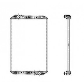 Радиатор системы охлаждения MB Axor OM457 975*649*40 (без рамки)