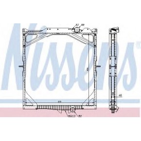 Радиатор системы охлаждения Volvo FH12 900*900.2*43 с рамкой