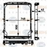 Радиатор системы охлаждения Iveco ES 740*900*40