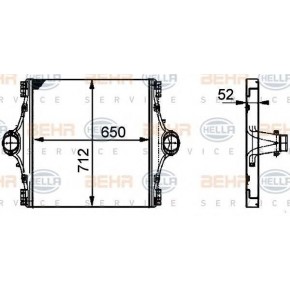 Интеркулер Iveco Eurostar/Eurotech 660*704*50
