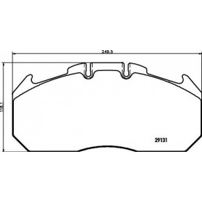 Колодки тормозные дисковые 29131 MAN TGA/RVI