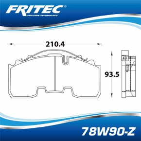 Колодки тормозные дисковые 211*93*30 керамические BPW SB374 05/03--