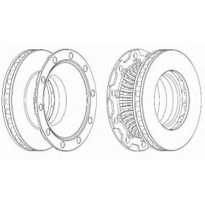 Диск тормозной 377*45*159.5 BPW SB3745T