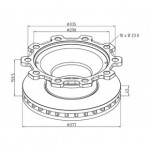 Диск тормозной 377*45*159.5 BPW SB3745