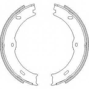 Колодки стояночного тормоза 180*25 MB Sprinter/Seat/VAG
