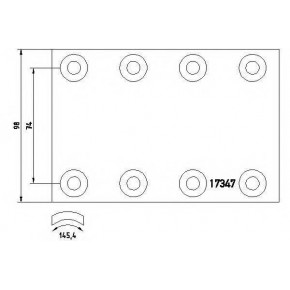 Накладка тормозная STD 300*100 BPW