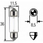 Лампа 24V C5W SV8,5/8