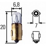 Лампа щитка приборов с цоколем 24V 3W BA7s