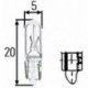 Лампа 24V W2*4.6d 1,2W щитка приборов без цоколя
