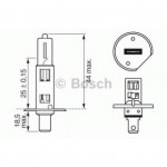 Лампа 24V H1 70W галогеновая