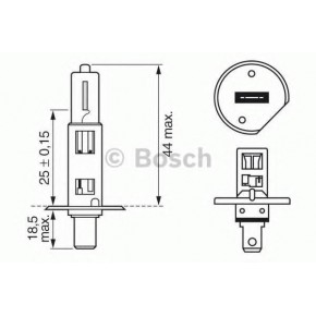 Лампа 24V H1 70W галогеновая
