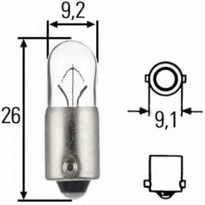 Лампа 24V T4W BA9S