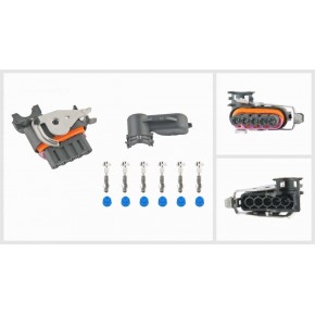 Разъём 5конт.с запорной скобой(5-pin, 5+1 уплотнение, кожух кабеля)