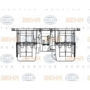 Мотор вентилятора обогрева Volvo FH12/16 NEW с крыльчатками