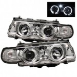 Тюнинг - комплект линзованных фар + указатель поворота ангельские глазки BMW E38