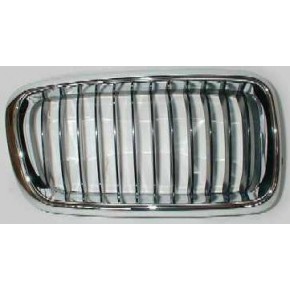 Решетка радиатора правая хром - черная BMW E38
