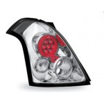 Тюнинг - комплект задних внешних фонарей с led (светодиоды) прозрачные внутри хром Suzuki Swift