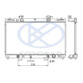 Радиатор охлаждения (автомат) 2 2.4 (1 ряд) Toyota Camry V30
