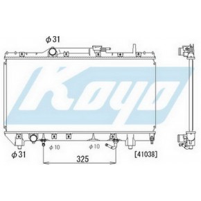 Радиатор охлаждения (автомат) 1.6 1.8 (1 ряд) Toyota Carina E / Corona / Caldina