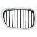 Решетка радиатора правая хром - черная BMW E39