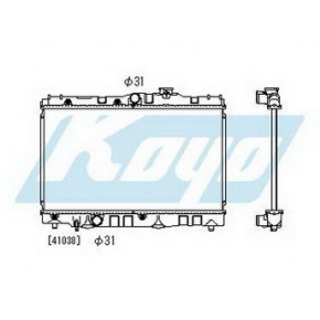 Радиатор охлаждения 1.3 (механика) (88 - 91 1.6) Toyota Corolla 90 EE90 / CE90 / AE92 / AE95 3 / 4 ДВ