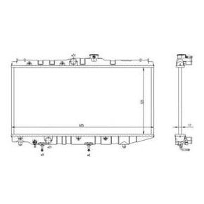 Радиатор охлаждения (автомат) 1.3 1.5 1.6 (1 ряд) Toyota Corolla 90 EE90 / CE90 / AE92 / AE95 3 / 4 ДВ