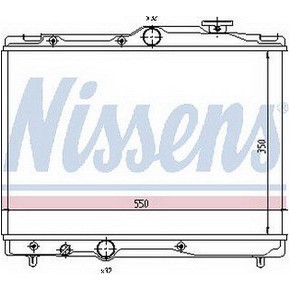 Радиатор охлаждения (механика) 1.3 1.5 1.6 1.8 (2 ряд) (длина 525мм) Toyota Corolla AE100 ЛИФТБЭК -5ДВ