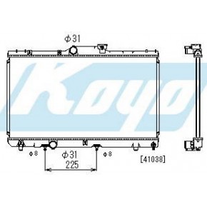 Радиатор охлаждения (автомат) 1.3 1.5 1.6 1.8 (длина 640мм) Toyota Corolla AE100 / EE101 седан-4ДВ / хетчбек-3ДВ