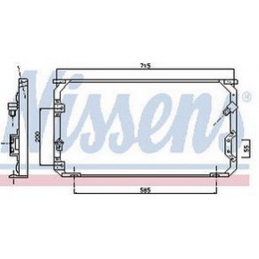 Конденсатор (радиатор) кондиционера (r134a) Toyota Corolla AE100 / EE101 седан-4ДВ / хетчбек-3ДВ