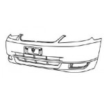 Передний бампер черный (седан) (универсал) Toyota Corolla DE120 / ZE120 седан / универсал